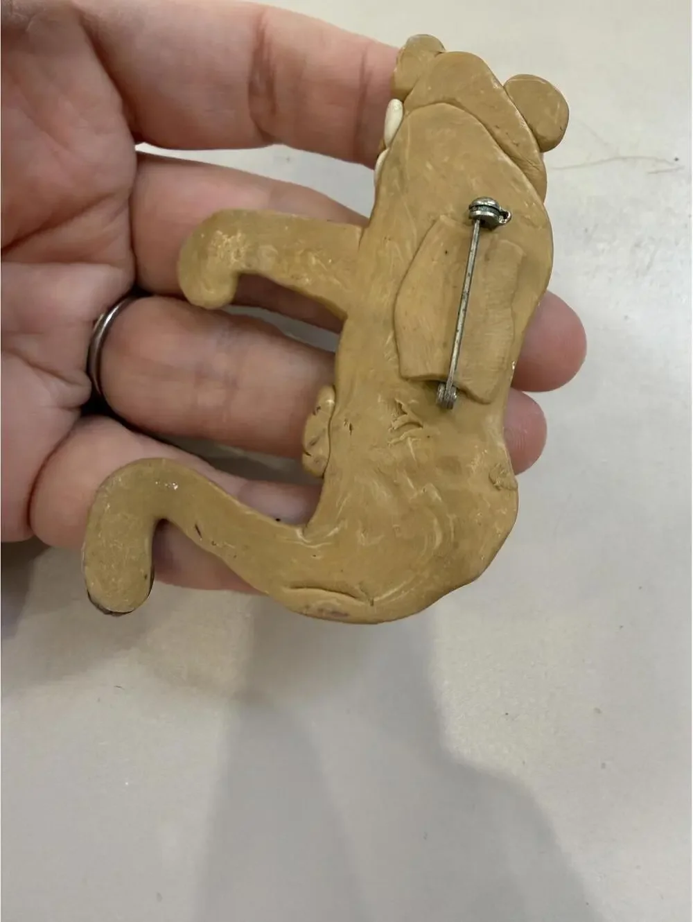 Handcrafted Clay Leopard Figurine
